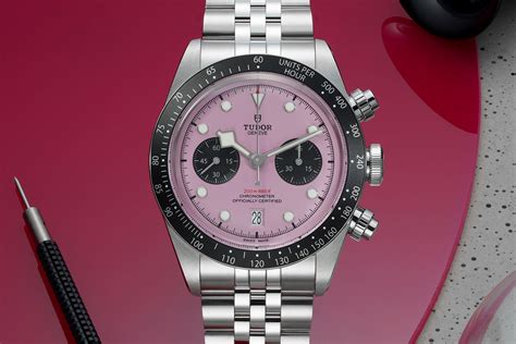 tudor pink black bay|pink tudor black bay chrono.